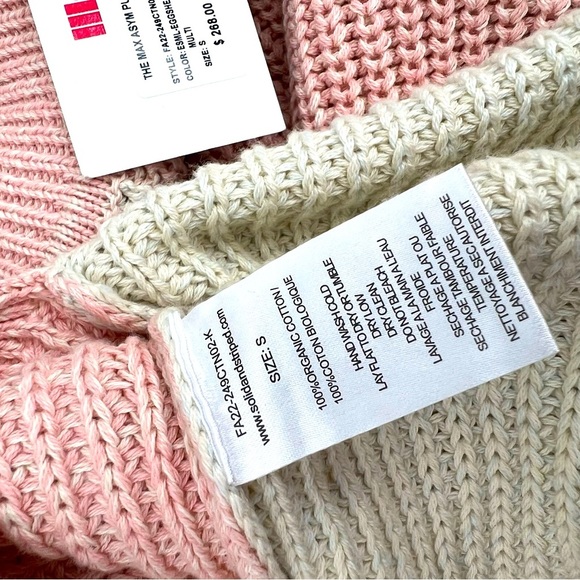 NWT Solid & Striped The Max Asym Pullover Knit Sweater Marled Colorblock Top S - Picture 10 of 11
